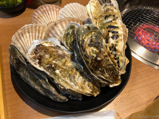 焼き牡蠣とホタテ
